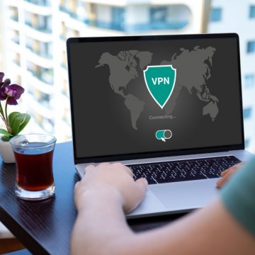 VPN program on a laptop
